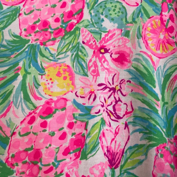 Lilly Pulitzer Pink and Green Tiltson Floral Short Sleeve Dress - Picture 8 of 8